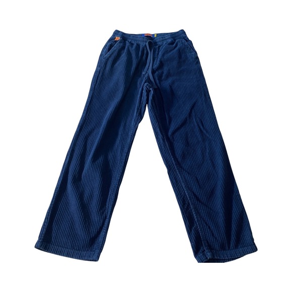 Empyre Other - Empyre Corduroy Pants Mens Small Blue Embroidered Logo Pockets Drawstring Casual